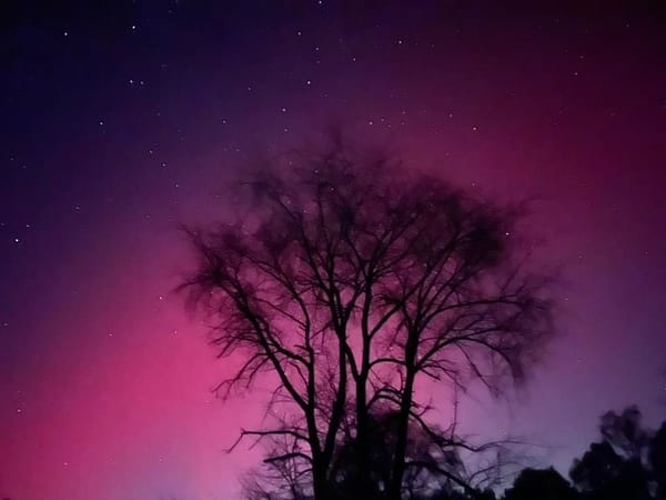 Northern Lights Dazzle Skies Over Linton, Indiana